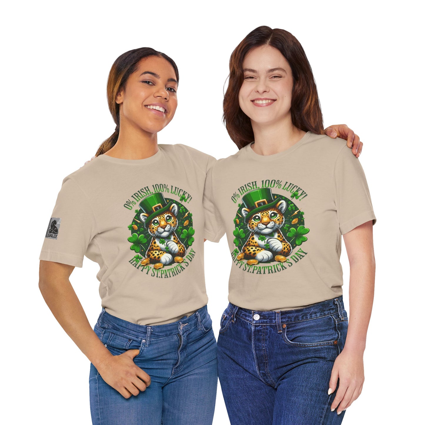 0% Irish, 100% Lucky! Elegant Version – St. Patrick’s Day Humor T-Shirt