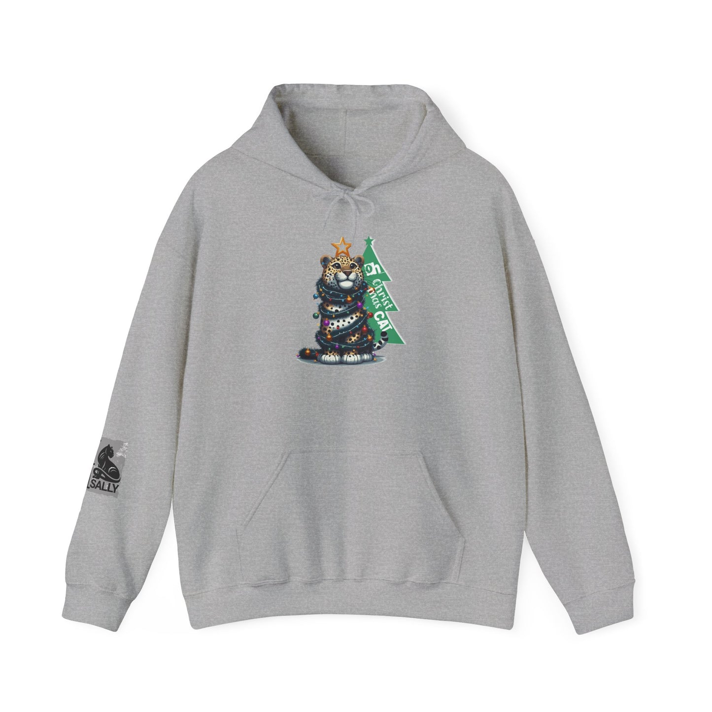 Oh, Christmas Cat! Green Hoodie