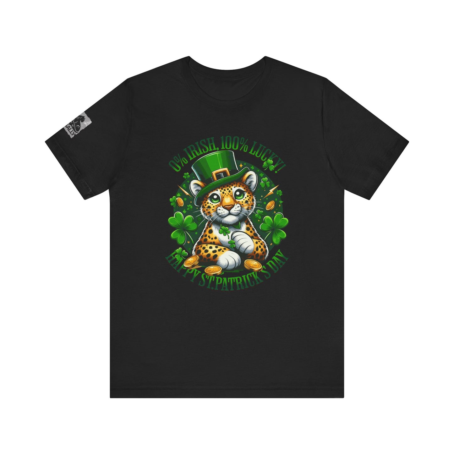 0% Irish, 100% Lucky! Elegant Version – St. Patrick’s Day Humor T-Shirt