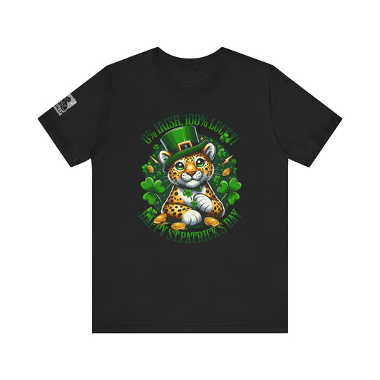 0% Irish, 100% Lucky! Elegant Version – St. Patrick’s Day Humor T-Shirt