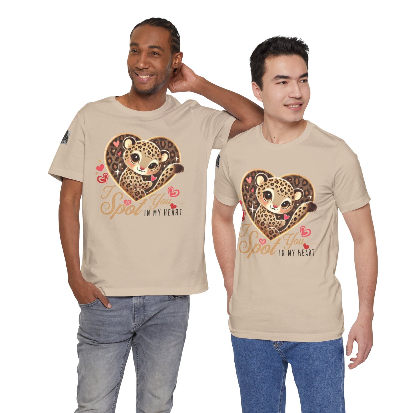 I Spot You in My Heart – Cute Leopard Valentine's White T-Shirt