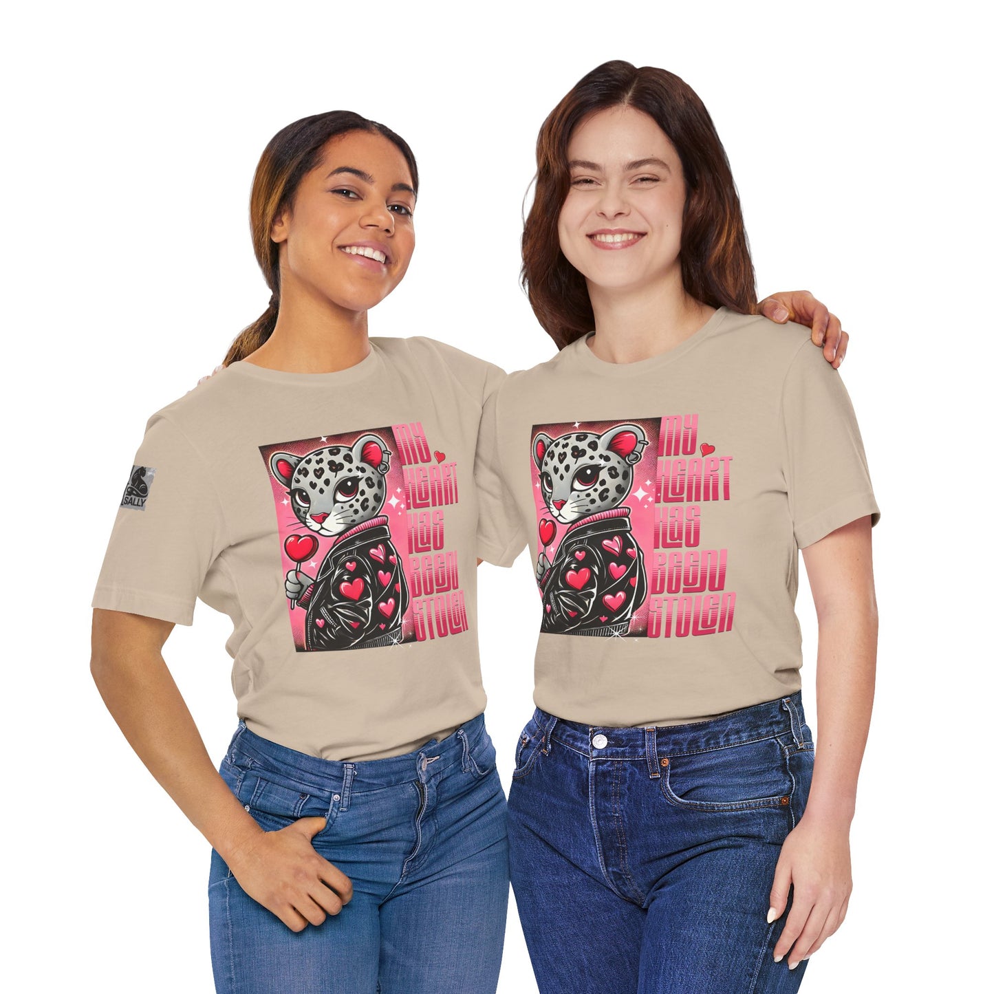 Leopard Print, Heart Stolen No.1 – Valentine's Day Statement T-Shirt