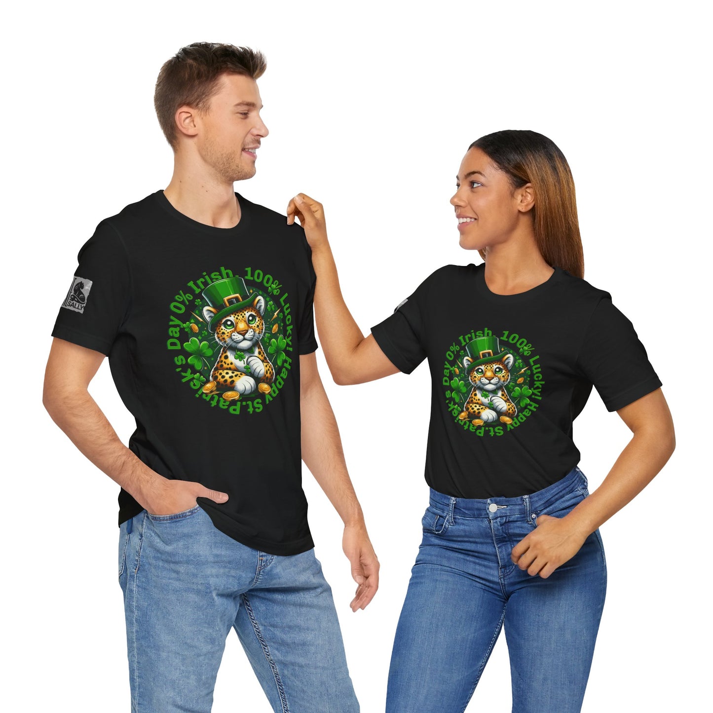 0% Irish, 100% Lucky! Cute Version– St. Patrick’s Day Humor T-Shirt