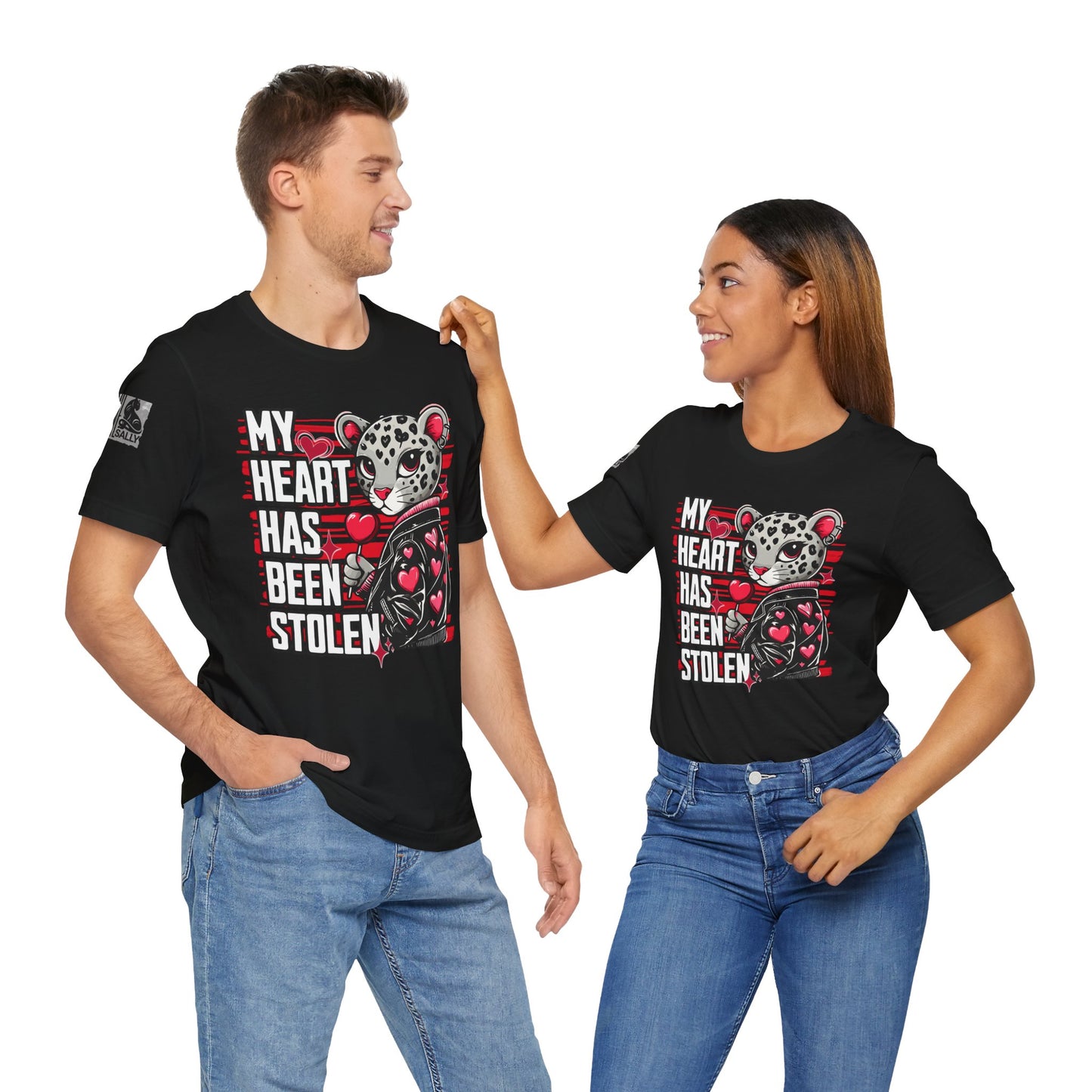 Leopard Print, Heart Stolen No.2 – Valentine's Day Statement T-Shirt