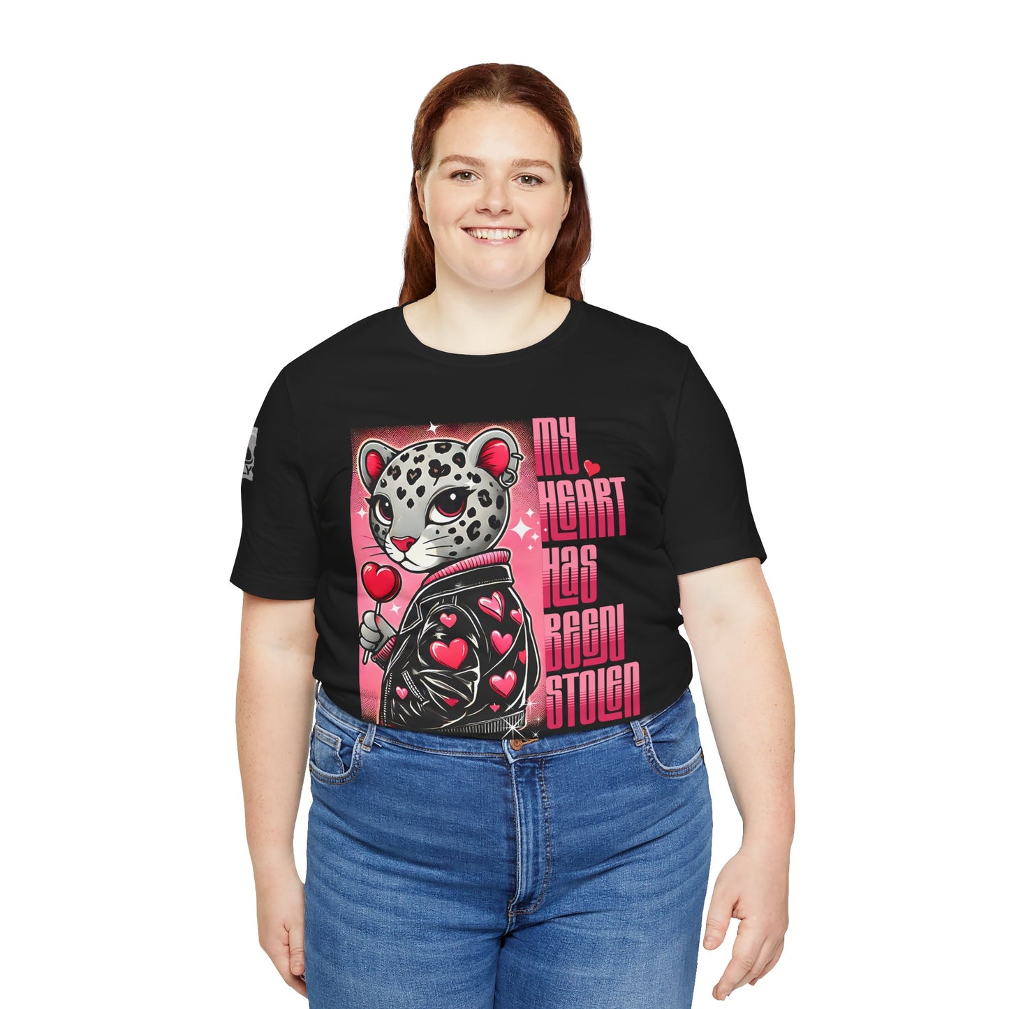 Leopard Print, Heart Stolen No.1 – Valentine's Day Statement T-Shirt