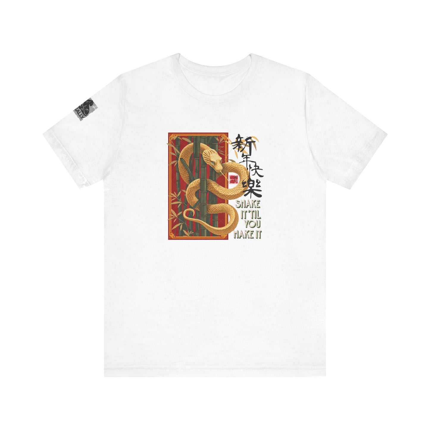 Snake It ‘Til You Make It – Motivational Snake No.2 White T-Shirt