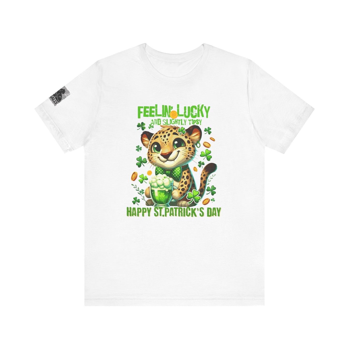 Feelin’ Lucky And Slightly Tipsy – Funny Irish Drinking T-Shirt