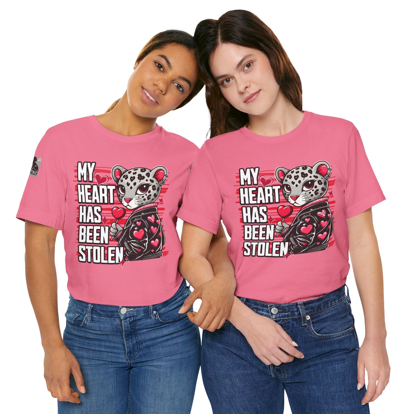 Leopard Print, Heart Stolen No.2 – Valentine's Day Statement T-Shirt