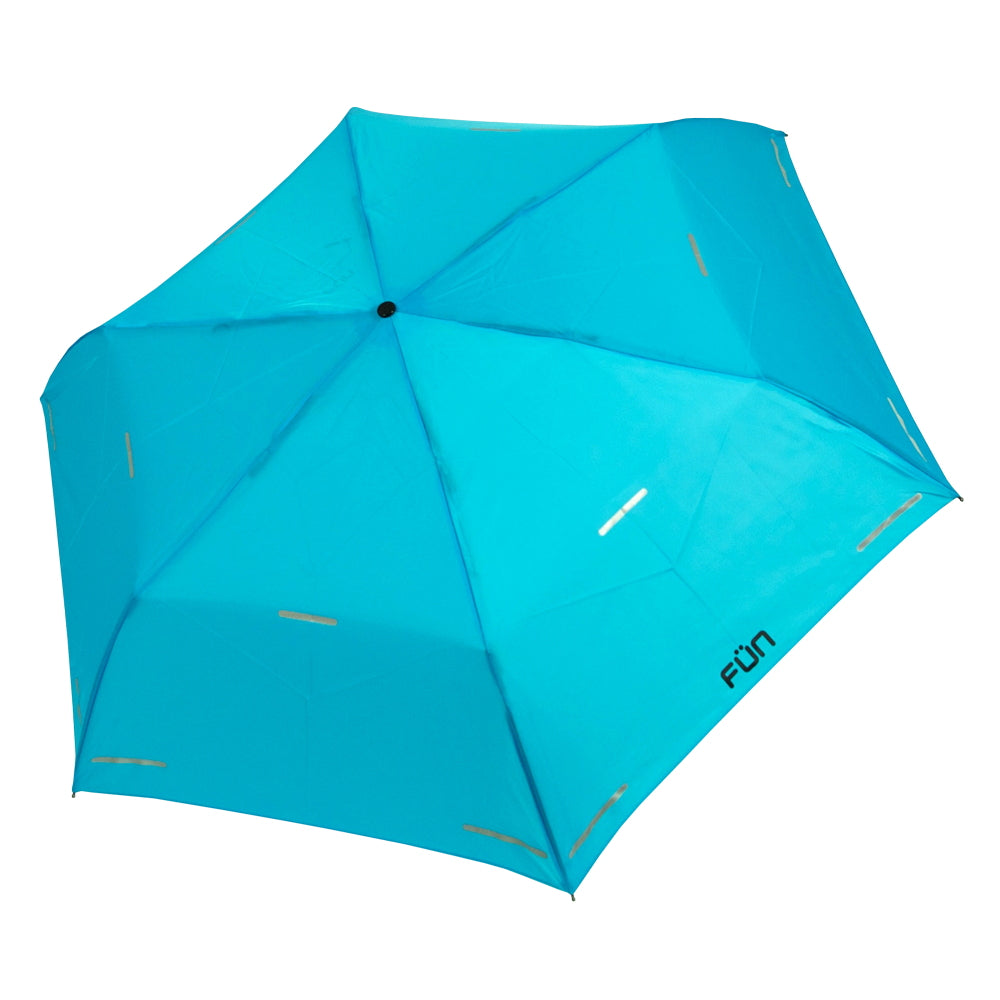 FUNBRELLA Lightweight Umbrella Anti-water umbrella with Reflective strip Folding umbrella Designer brand umbrella(Blue)