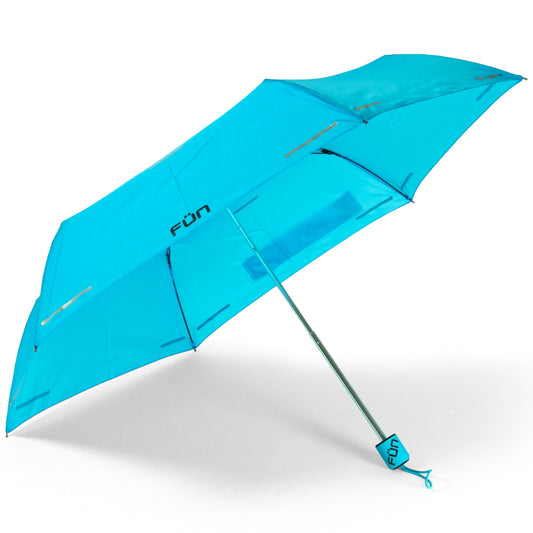 FUNBRELLA Lightweight Umbrella Anti-water umbrella with Reflective strip Folding umbrella Designer brand umbrella(Blue)