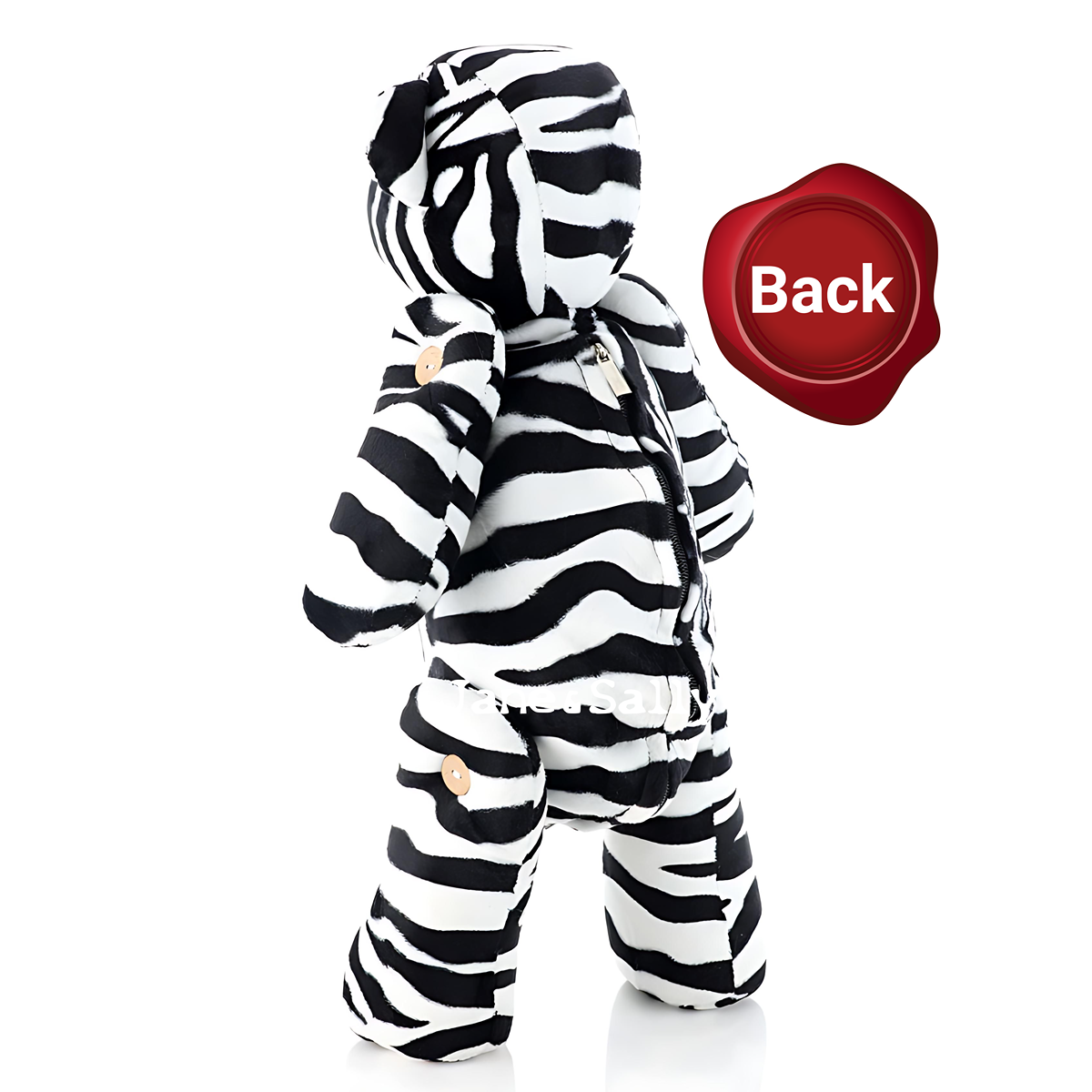 (JaneSally)Bear Modeling Polyester Fluff Fabric Two Way Three-Dimensional Pillow(Including Blanket)-Zebra