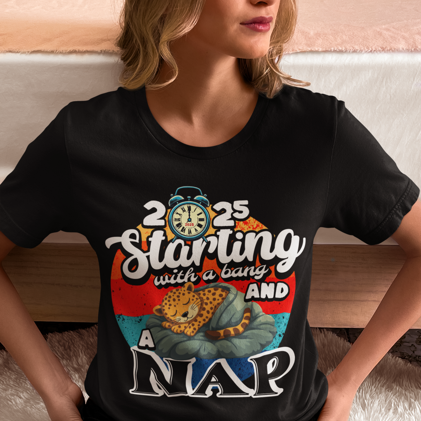 Starting 2025 with a Bang... and a Nap Leopard T-Shirt