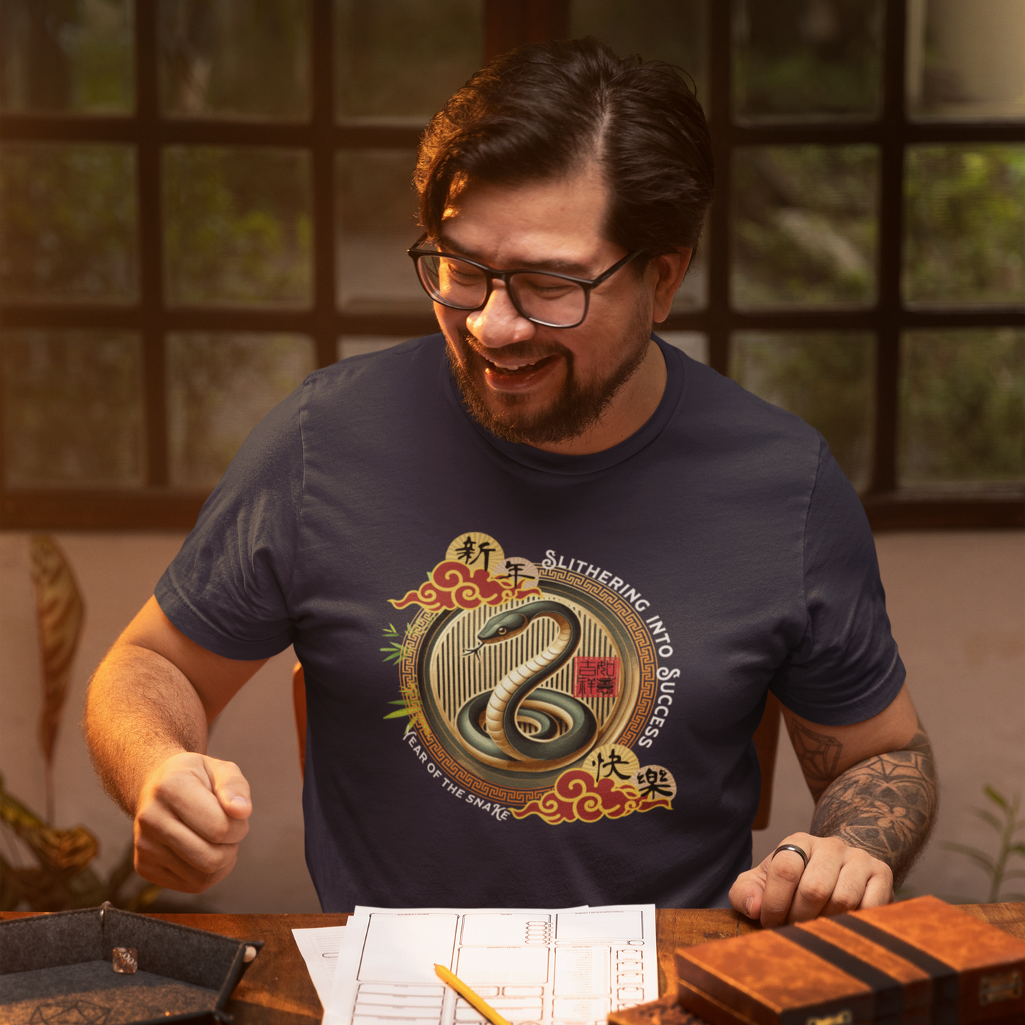 Slithering Into Success – Year of the Snake No.2 Black T-Shirt