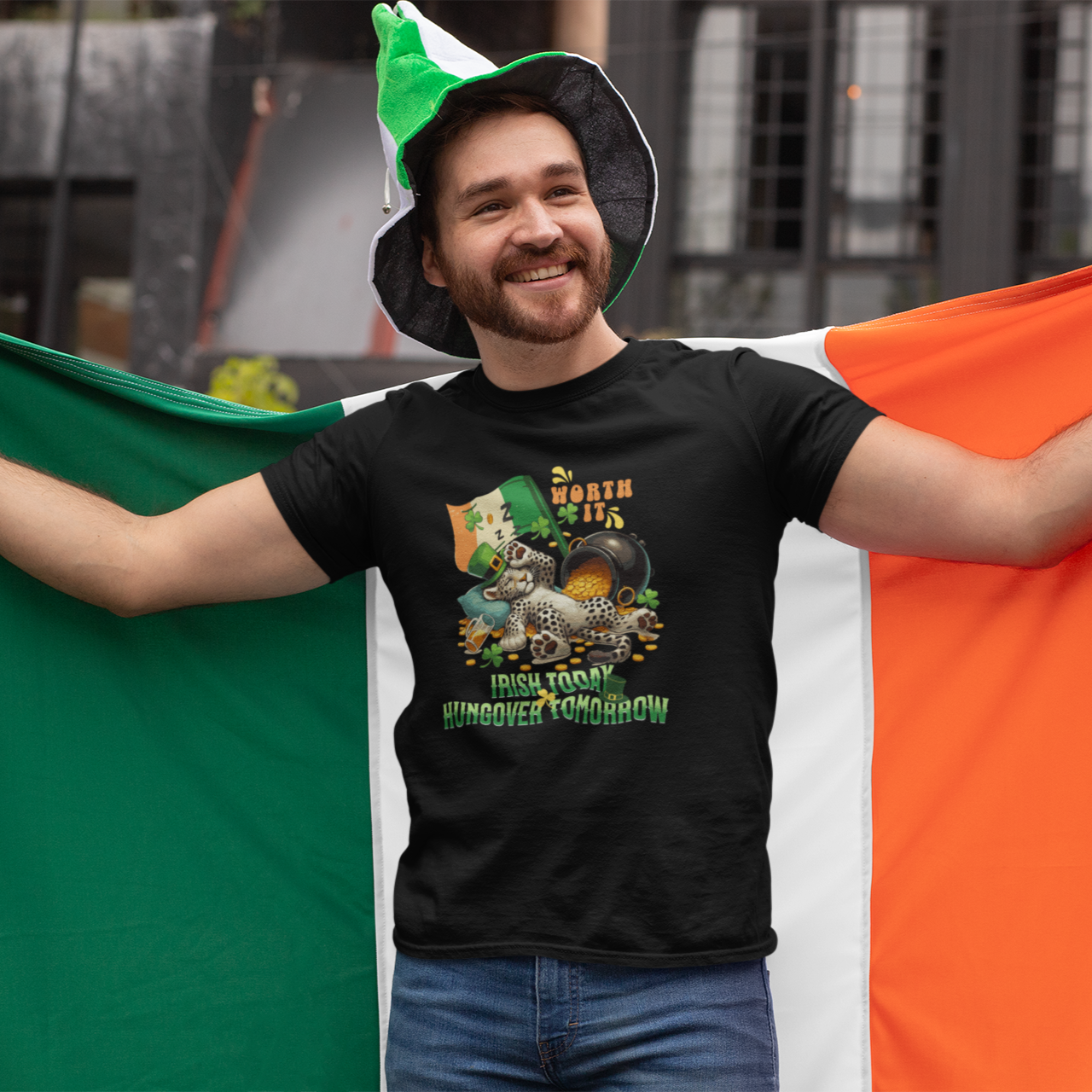 Irish Today, Hungover Tomorrow – Funny St. Patrick’s Day T-Shirt