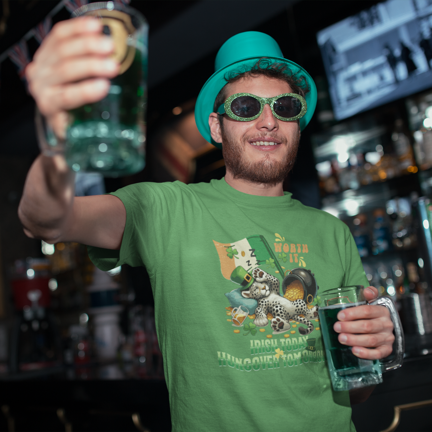 Irish Today, Hungover Tomorrow – Funny St. Patrick’s Day T-Shirt